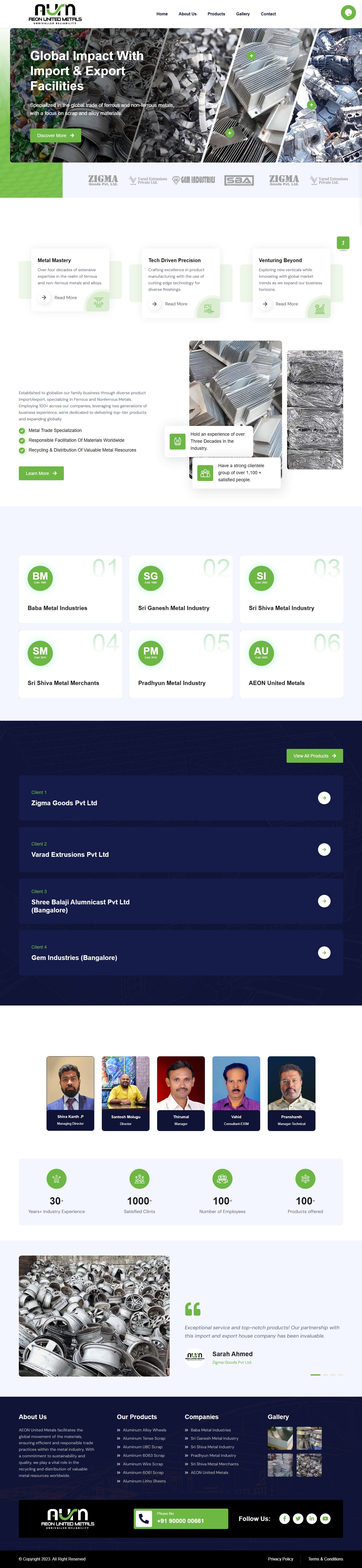 Aeon United Metals Website