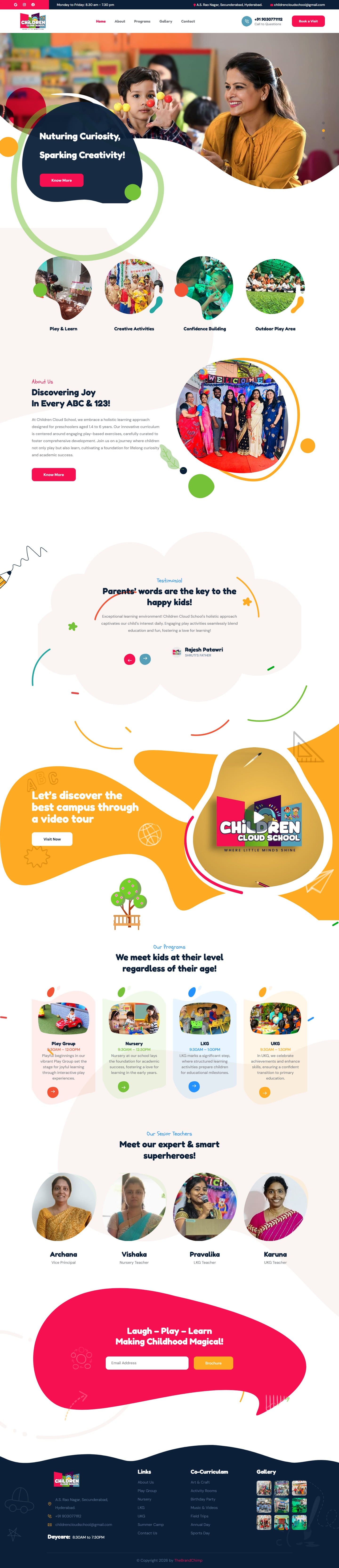 Children Cloud School Website