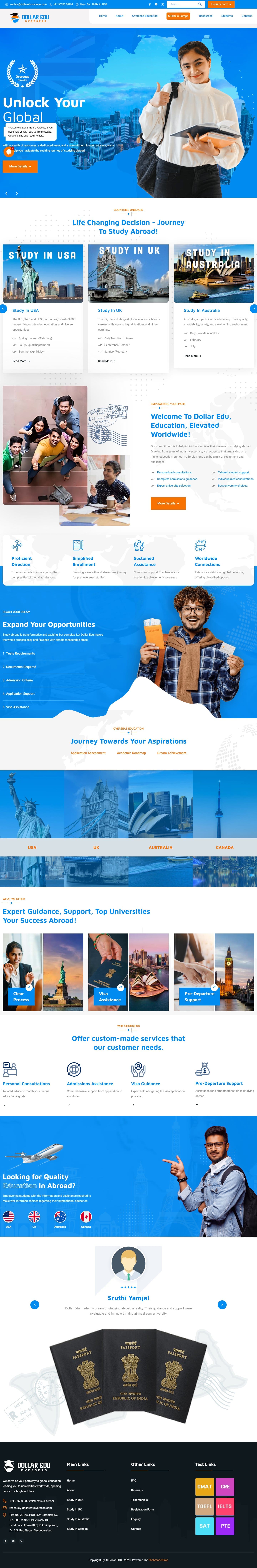 Dollar Edu Overseas Website